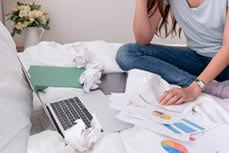 stress working in bedroom