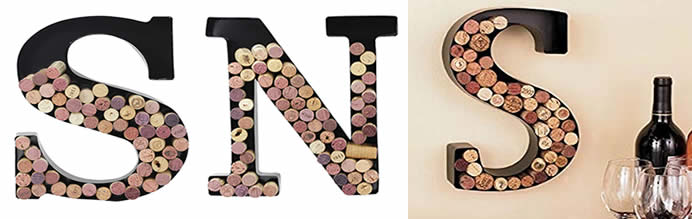 Initial style cork holder