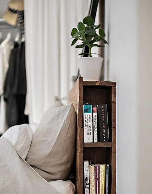 Headboard she shed library book storage