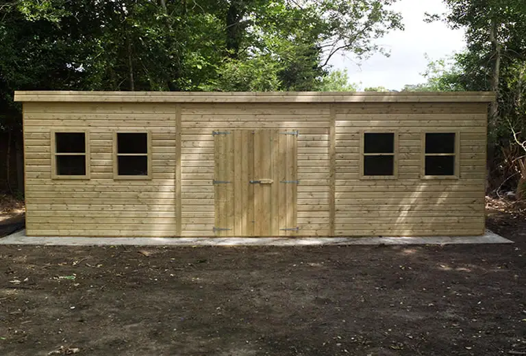 Untreated wood on shed
